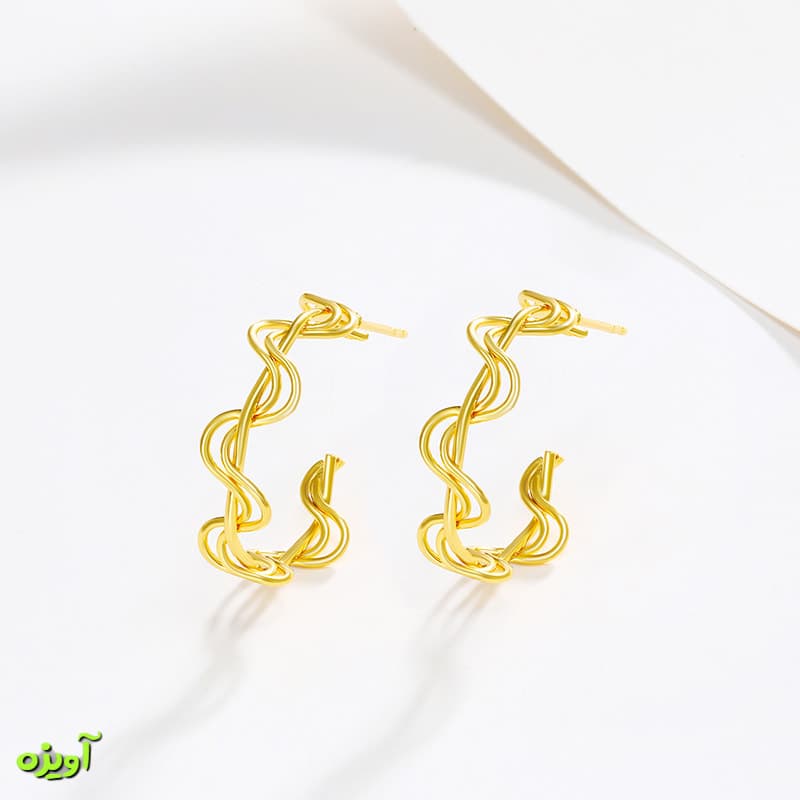 گوشواره مارپیچ ژوپینگ کد 11012 — تصویر ۲