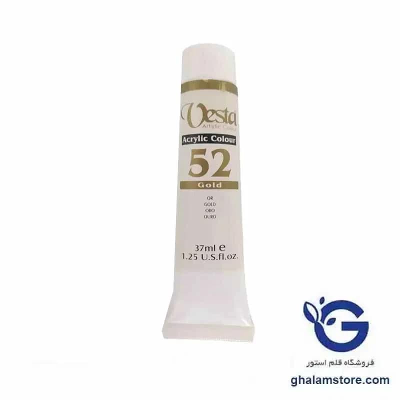 رنگ اکریلیک وستا مدل Gold 52 حجم 37 میلی لیتر — تصویر ۲