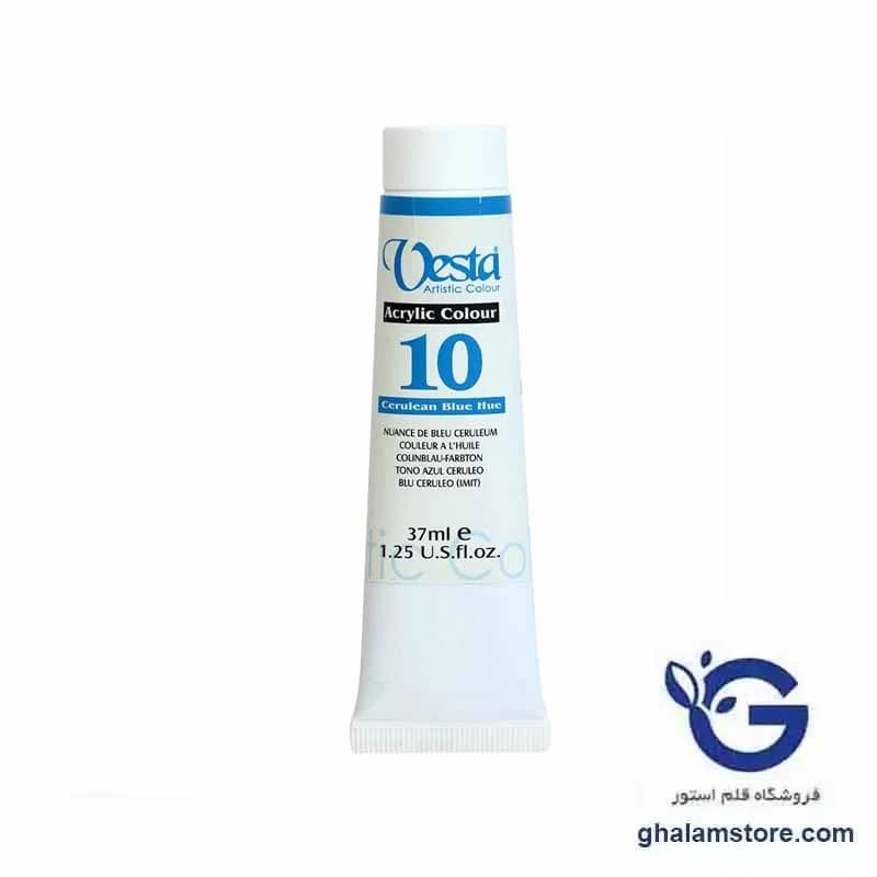 رنگ اکریلیک تکی وستا مدل Cerulean Blue Hue 10 حجم 37 میلی لیتر — تصویر ۲