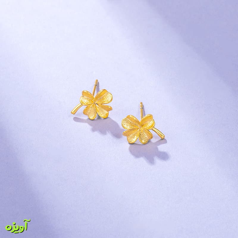 گوشواره برگی ژوپینگ کد 11004 — تصویر ۴