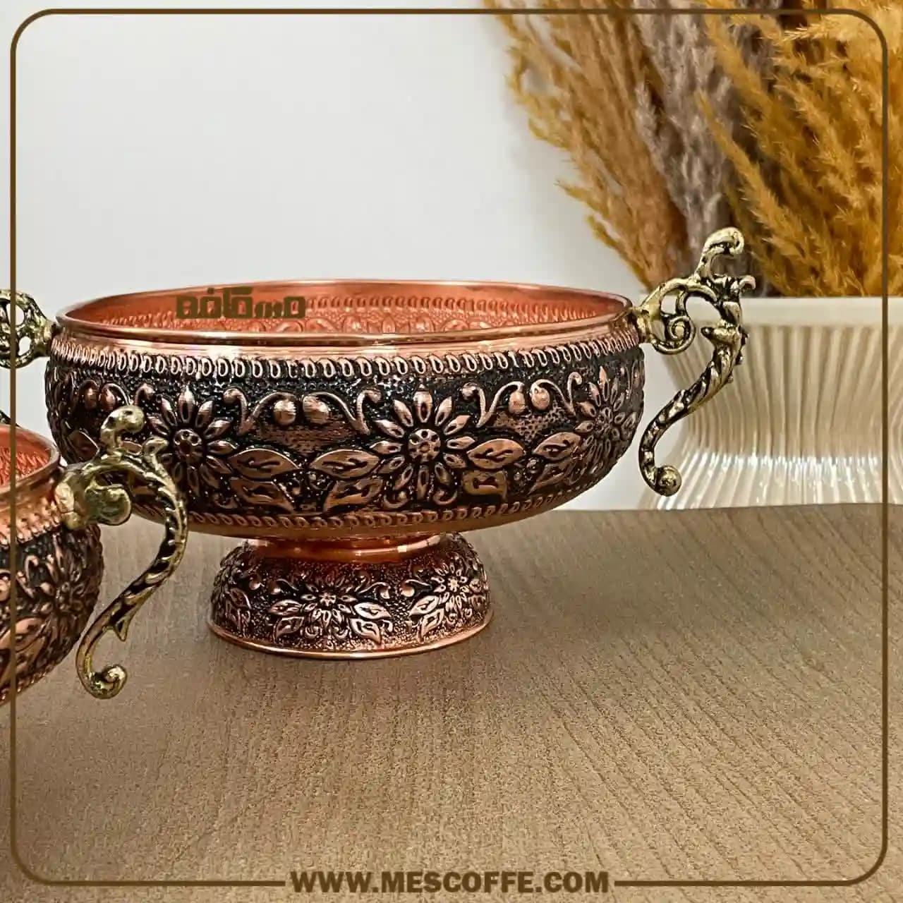 کاسه مسی دسته دار — تصویر ۳