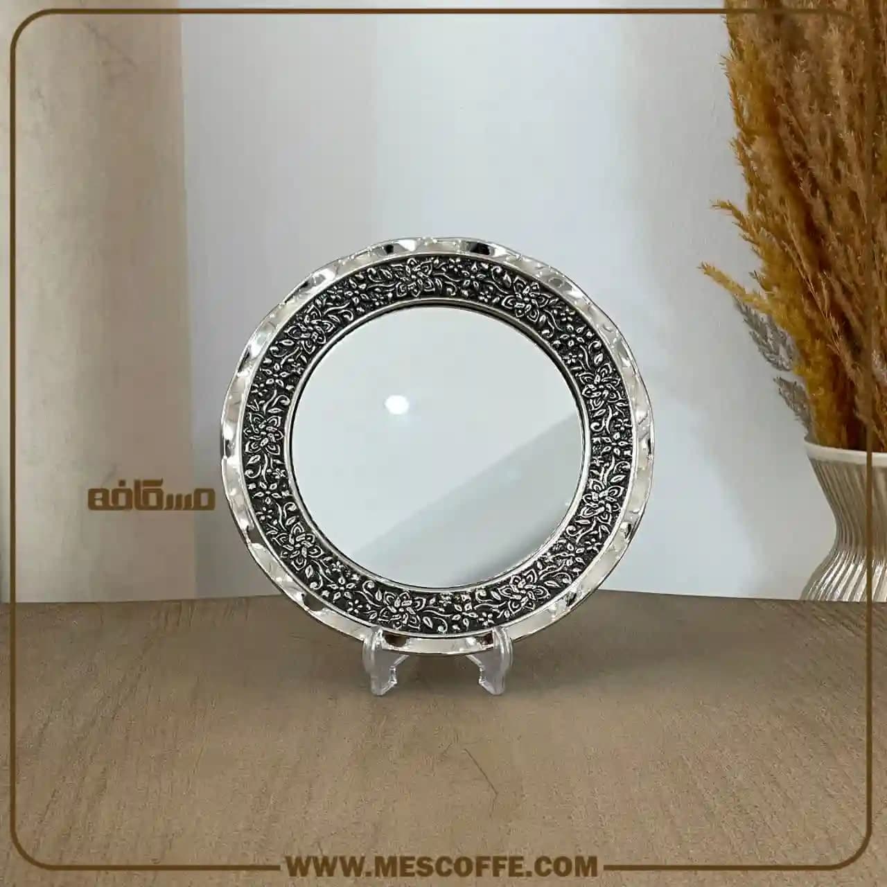 آینه شمعدان مسی گل یاس — تصویر ۳