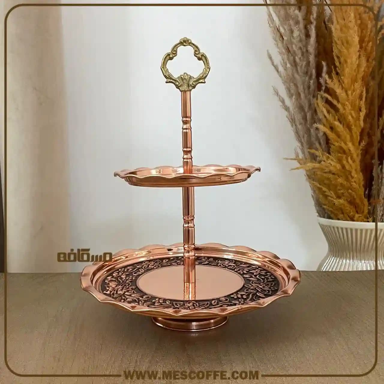 شیرینی خوری مسی دوطبقه — تصویر ۷