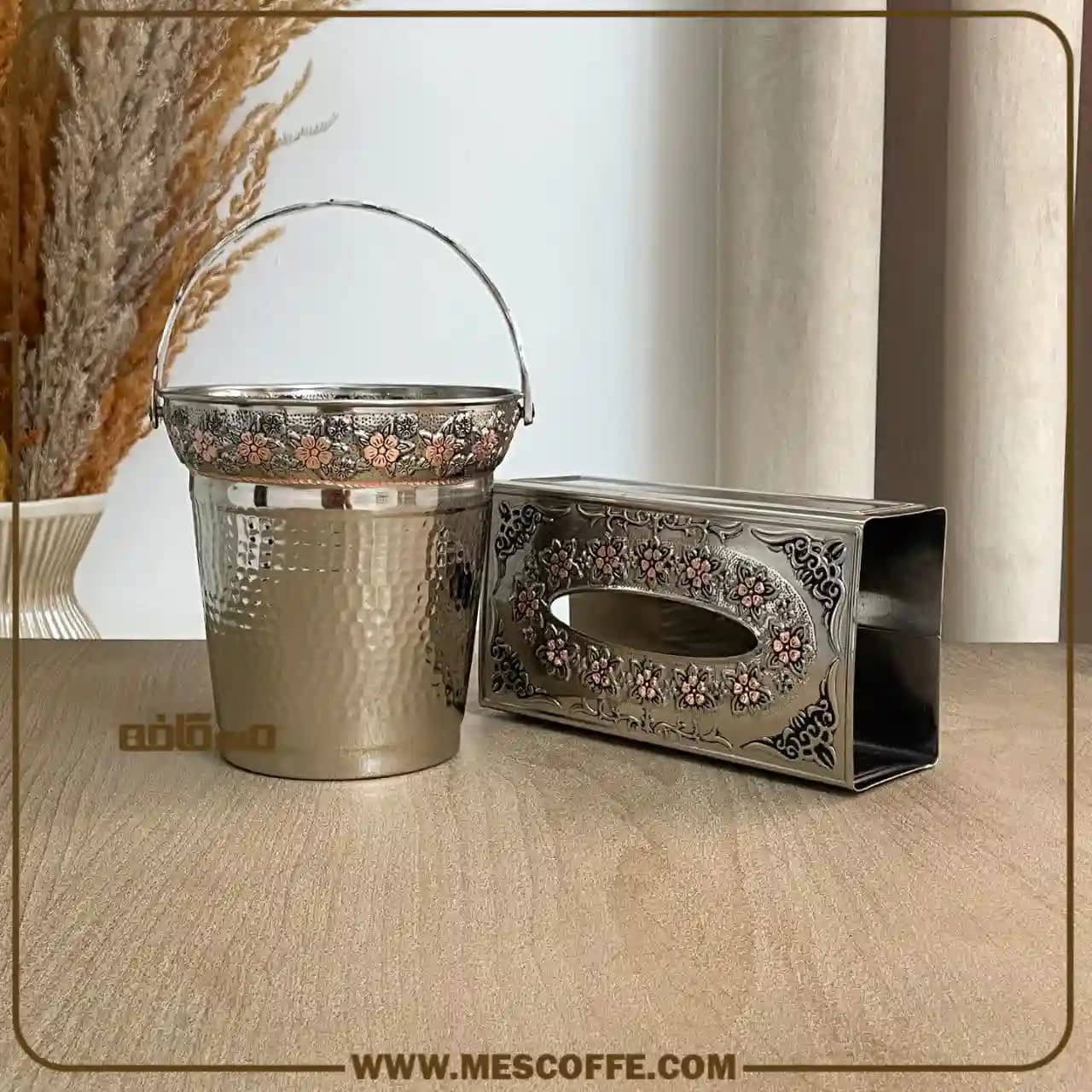 سطل زباله و جا دستمالی مسی — تصویر ۱۰