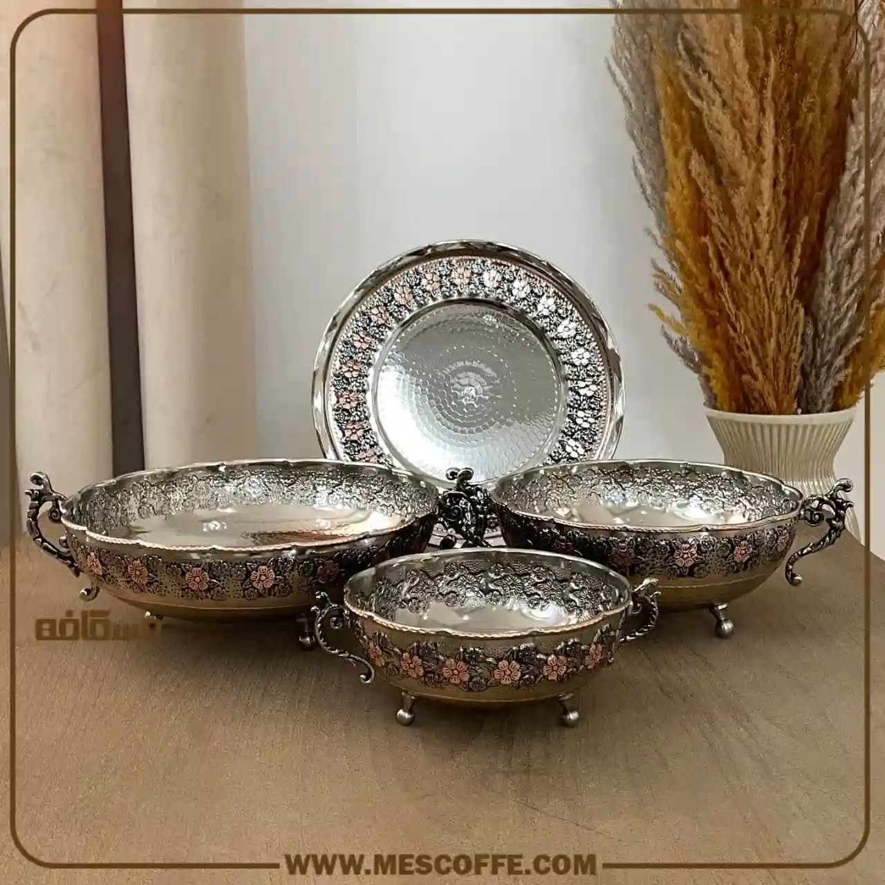 سرویس ظروف مسی پذیرایی(مدل الماستراش) — تصویر ۸