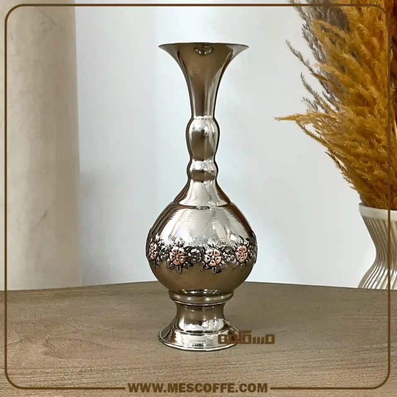 گلدان مسی جدید(مدل گلبرگ الماستراش/کد1928) — تصویر ۵
