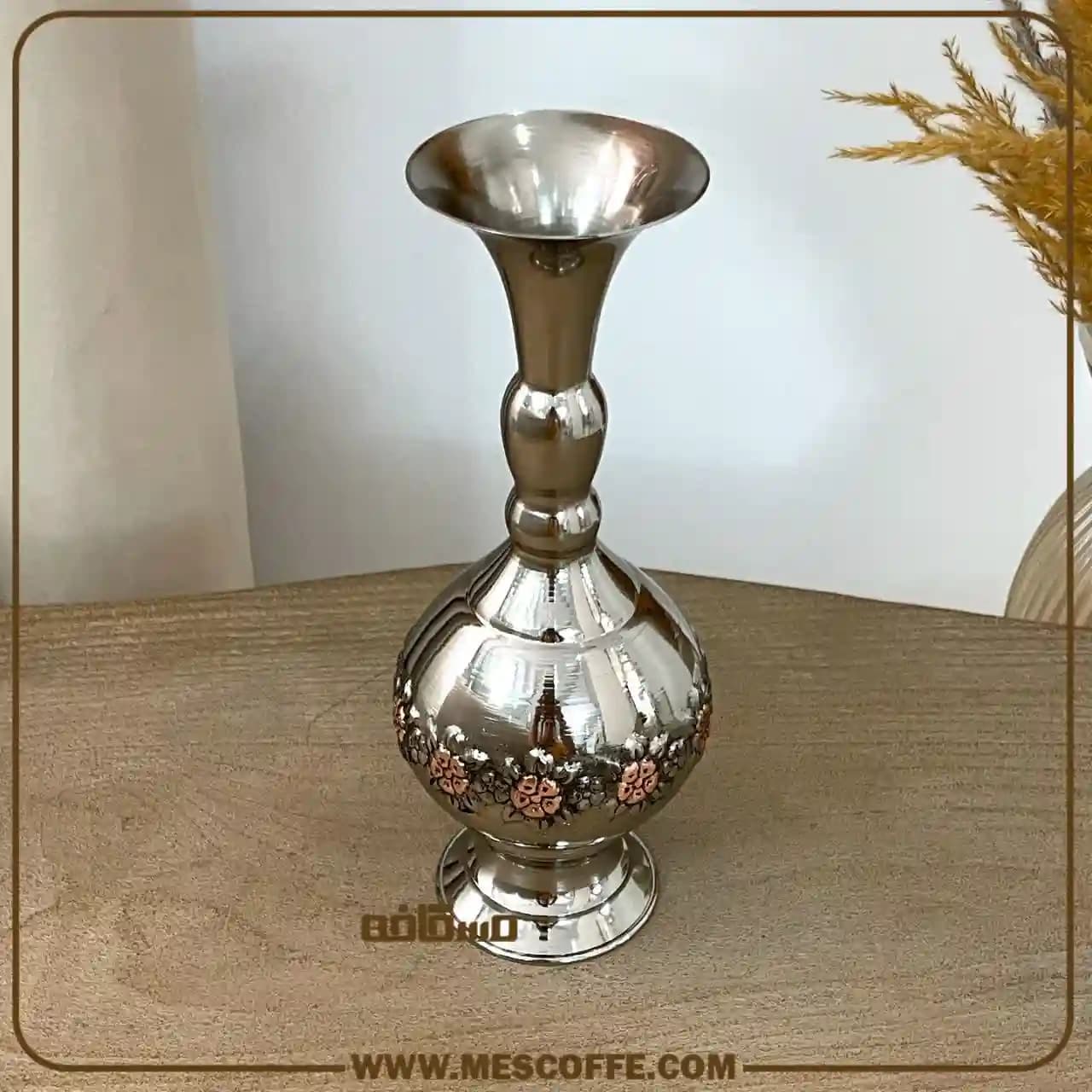 گلدان مسی جدید(مدل گلبرگ الماستراش/کد1928) — تصویر ۸