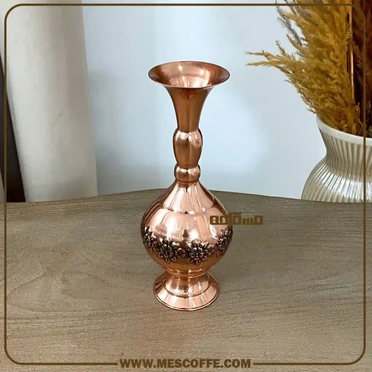 گلدان مسی طرح دار(مدل گلبرگ/کد1927) — تصویر ۸