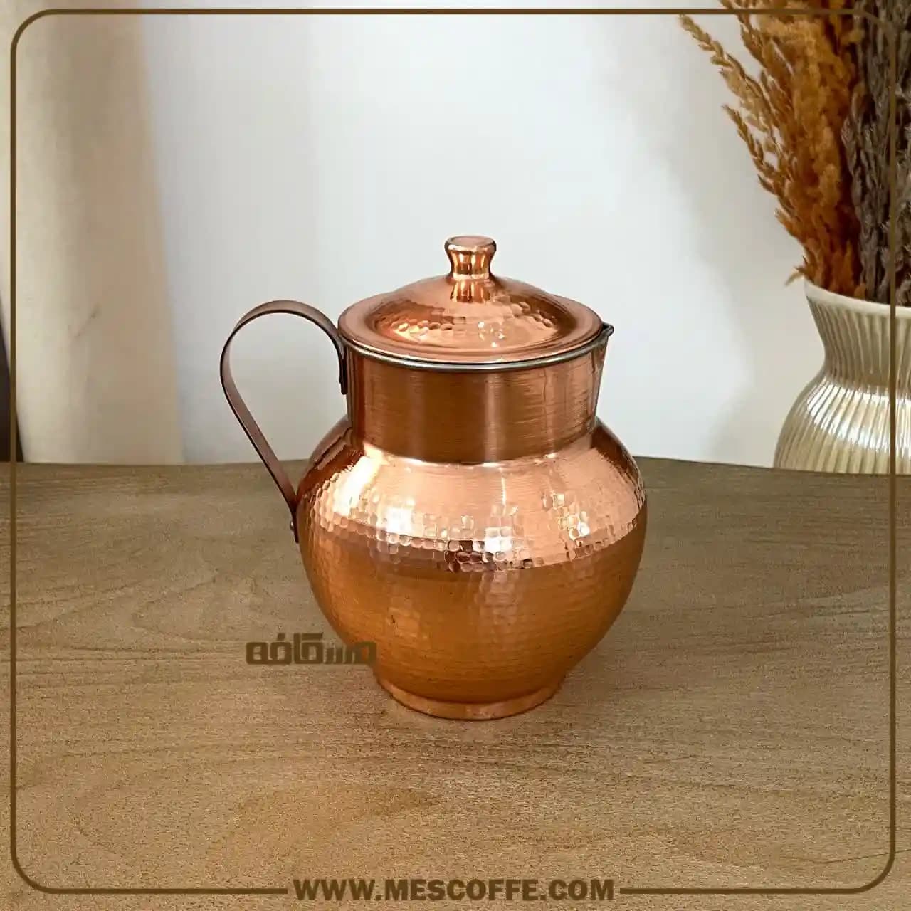 پارچ مسی اصل زنجان(مدل توپی/کد2086)