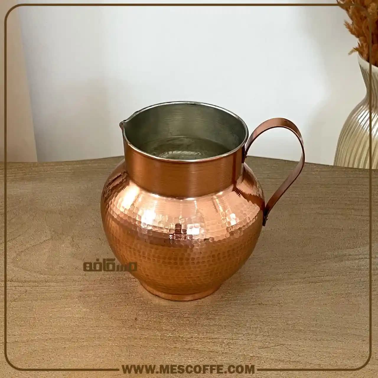 پارچ مسی چکش کاری(مدل توپی/کد2085) — تصویر ۵