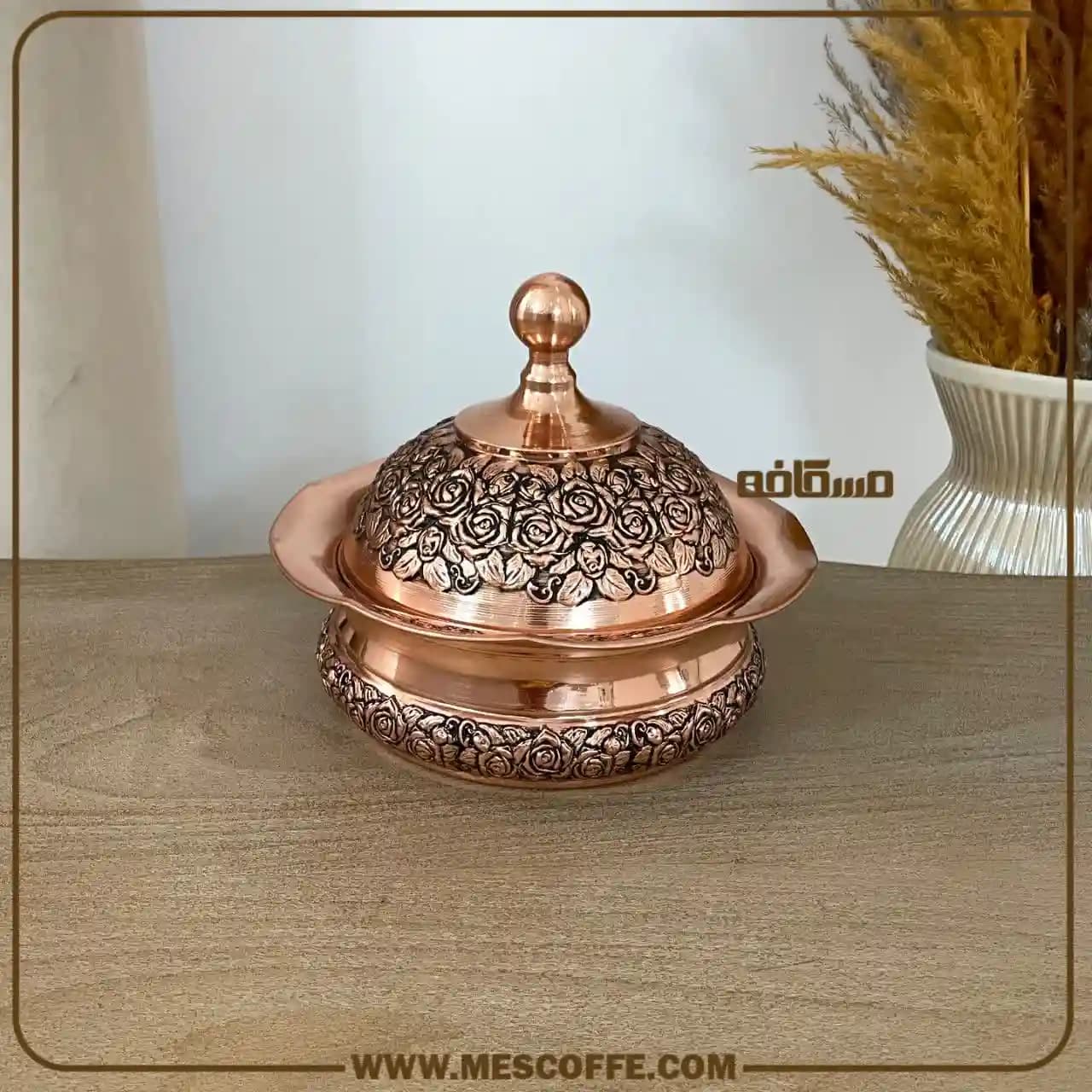 سرویس پذیرایی مسی نانو(مدل گل رز بدون پایه) — تصویر ۱۲