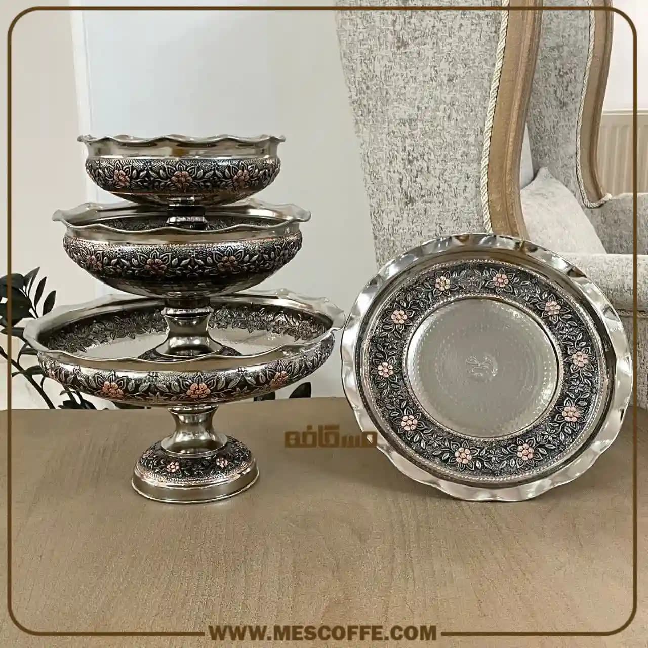 سرویس پذیرایی مسی برای جهیزیه(مدل گلبرگ الماستراش) — تصویر ۷