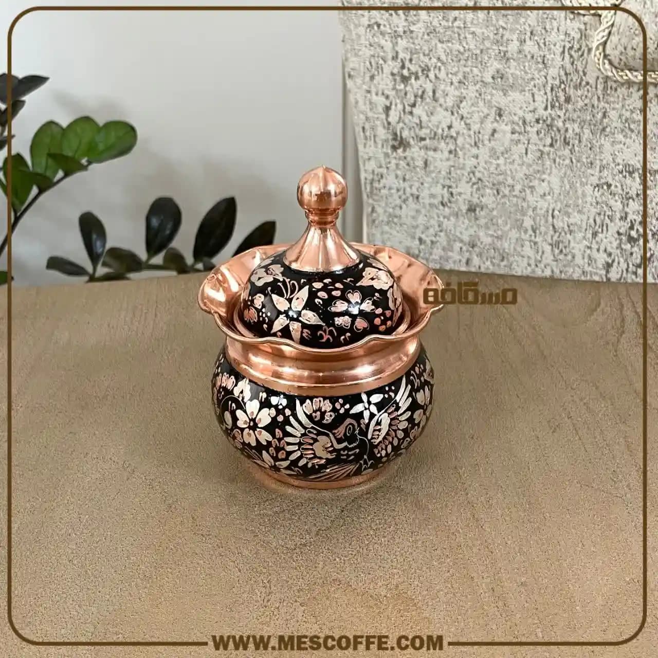 قندان مسی نقره کوب(کد2037) — تصویر ۴