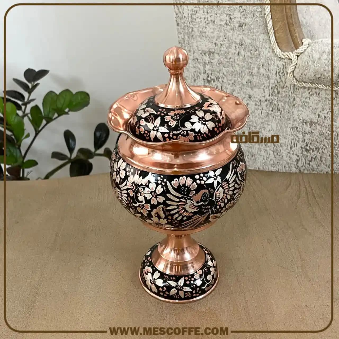 شکلات خوری مسی نقره کوب زنجان(کد2039) — تصویر ۷