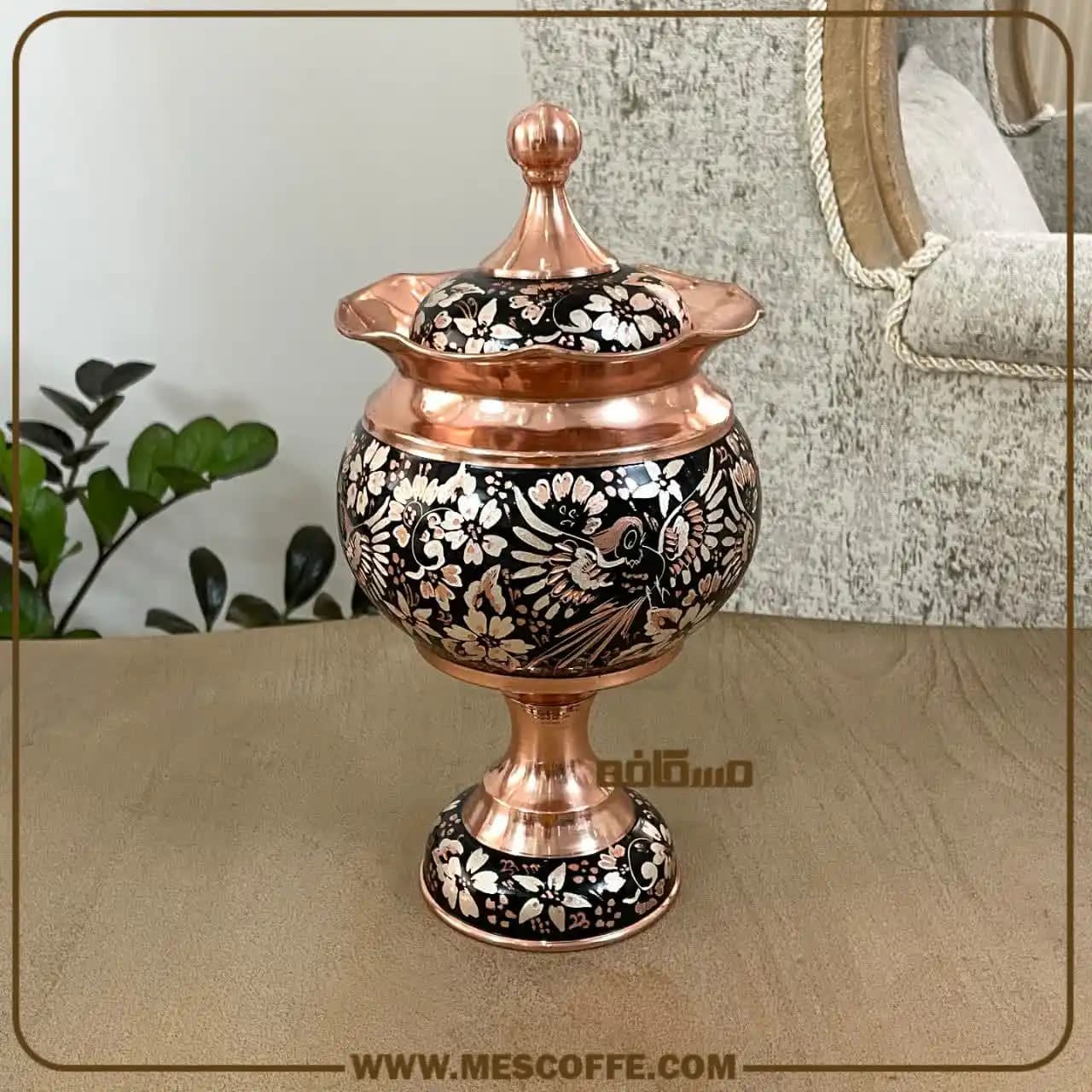 شکلات خوری مسی نقره کوب زنجان(کد2039) — تصویر ۵