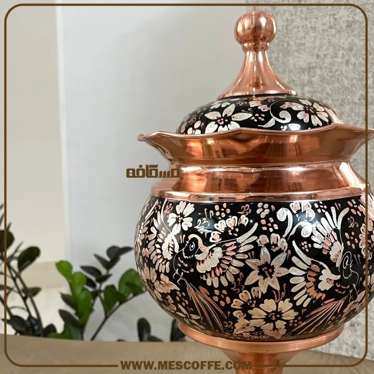 آجیل خوری مسی نقره کوب زنجان(کد2040) — تصویر ۳