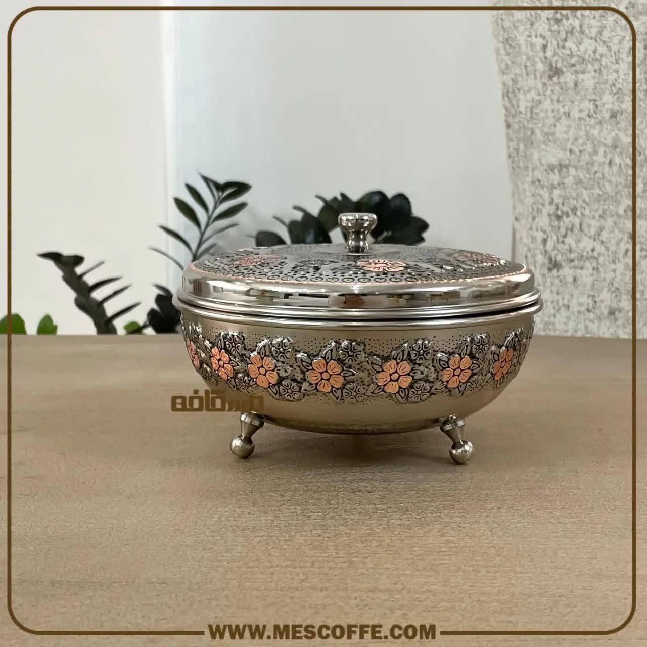 گز خوری مسی الماستراش(طرح گل سرخ/کد1880) — تصویر ۸