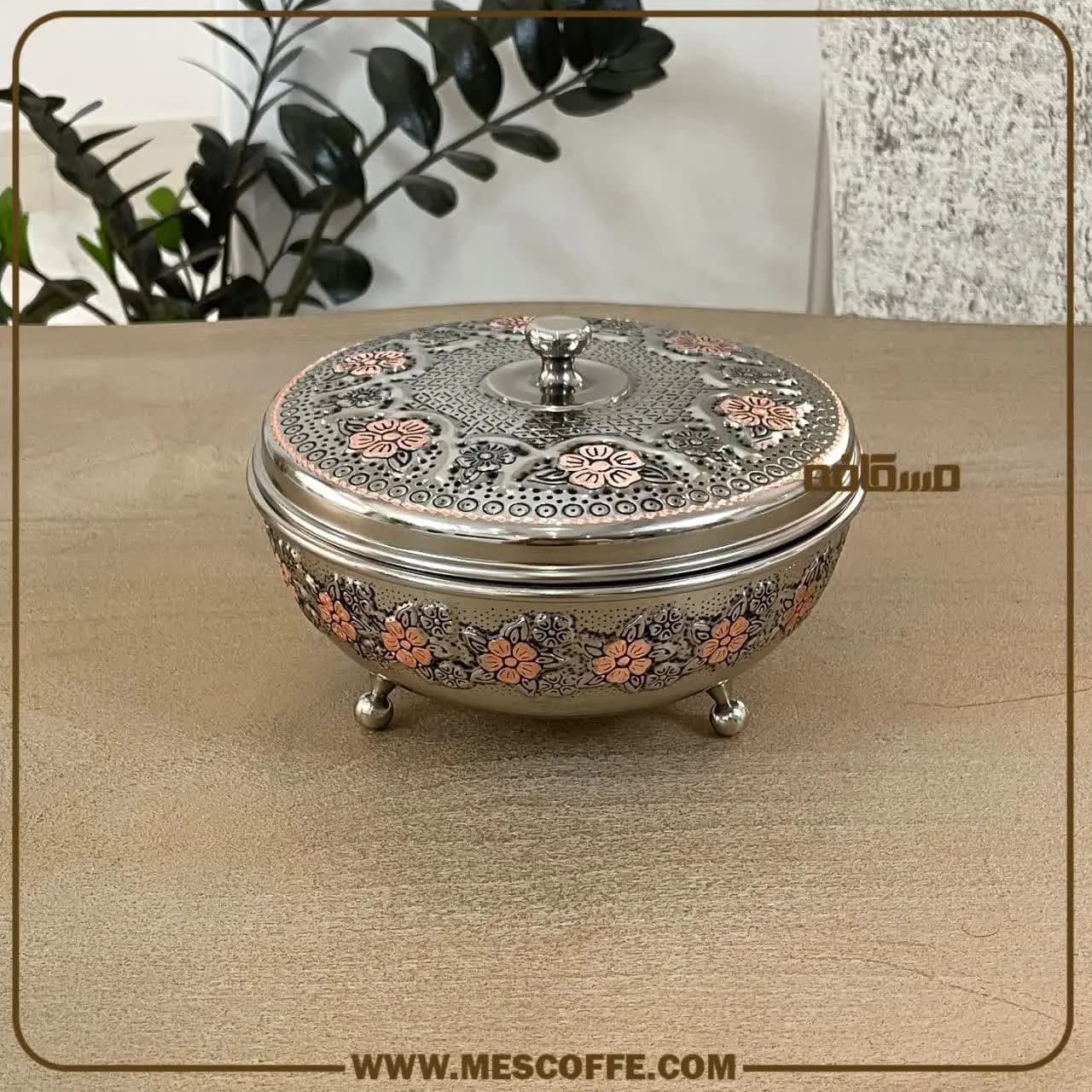گز خوری مسی الماستراش(طرح گل سرخ/کد1880)