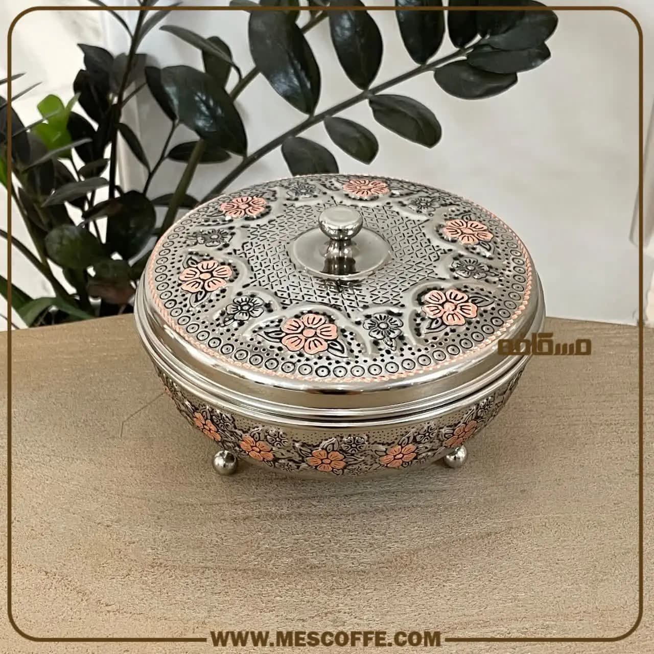 گز خوری مسی الماستراش(طرح گل سرخ/کد1880) — تصویر ۳