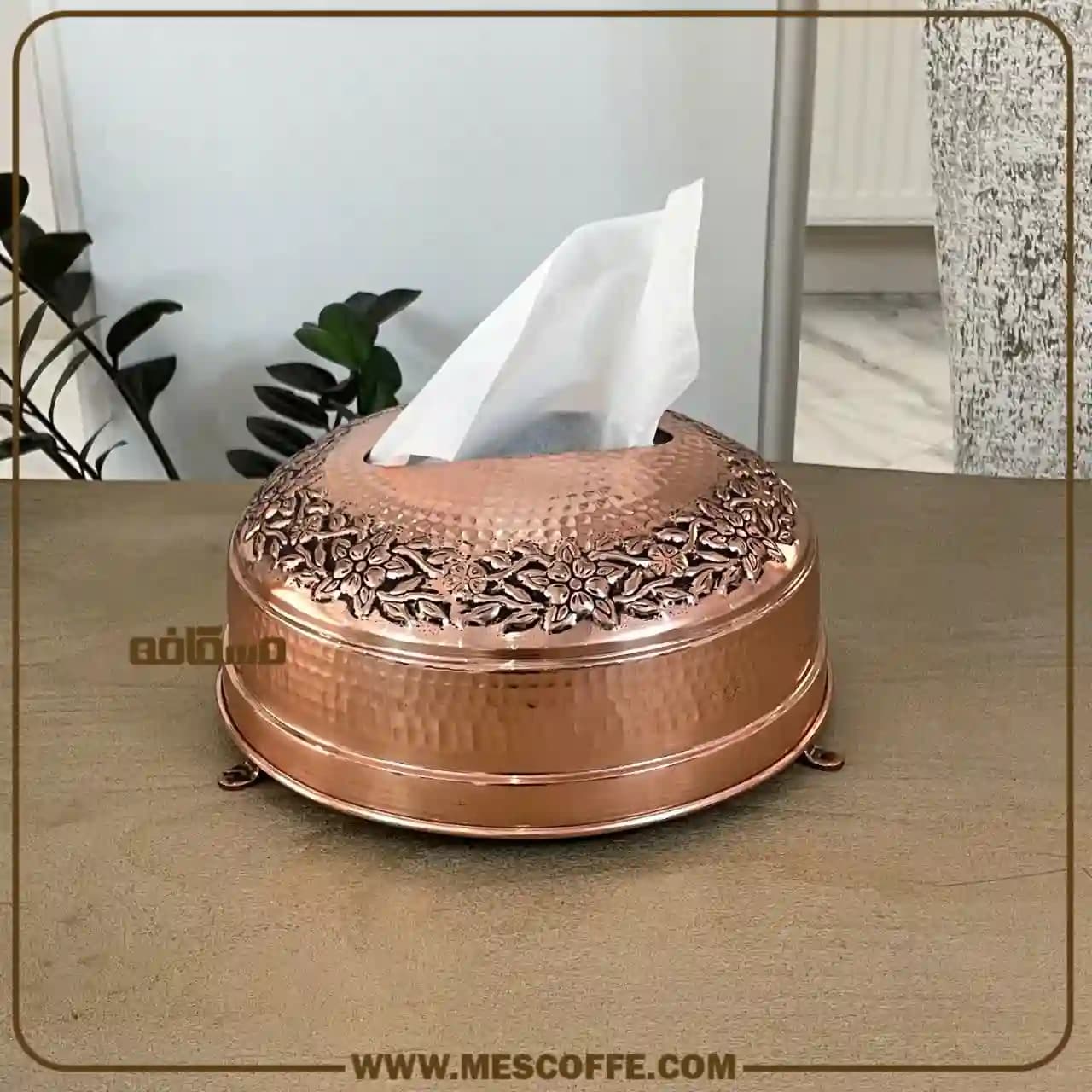 جادستمال کاغذی مسی الماستراش(مدل گل سرخ) — تصویر ۵