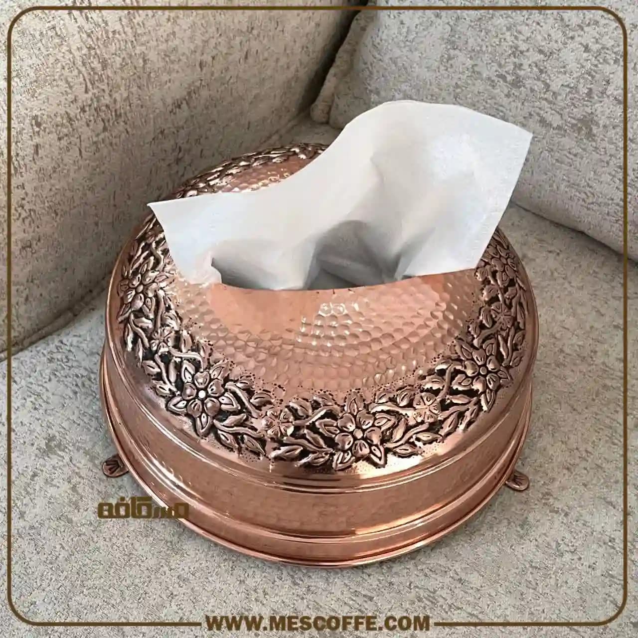 جادستمال کاغذی مسی الماستراش(مدل گل سرخ) — تصویر ۶