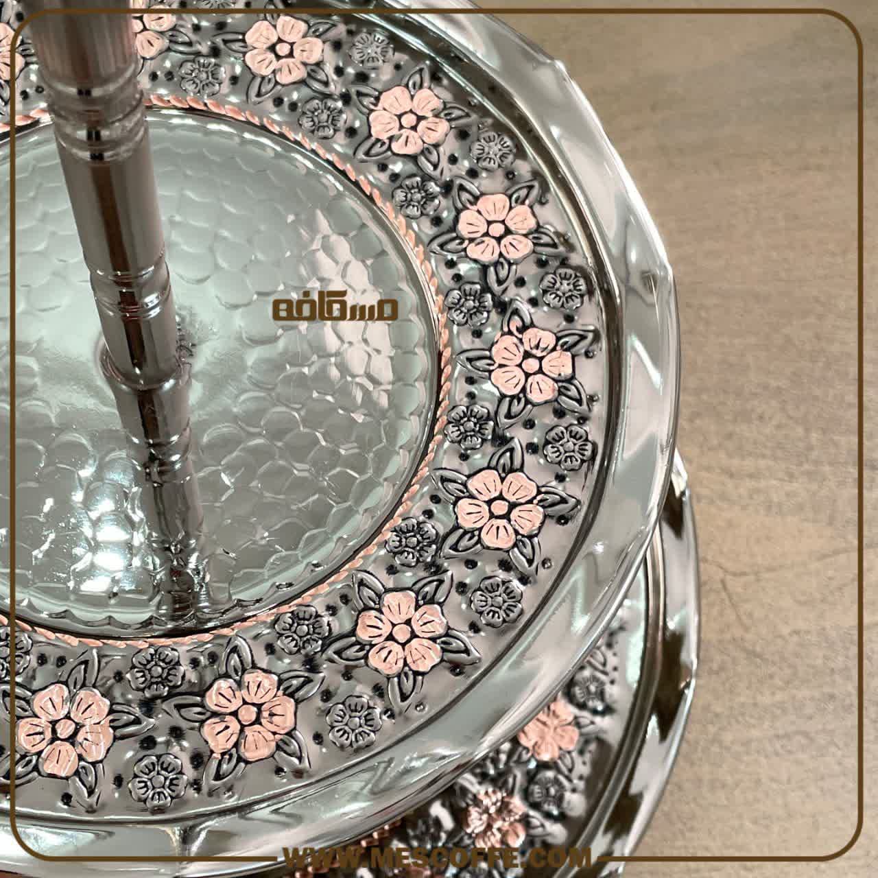 شیرینی خوری مسی الماستراش(مدل گل سرخ/کد1916) — تصویر ۶