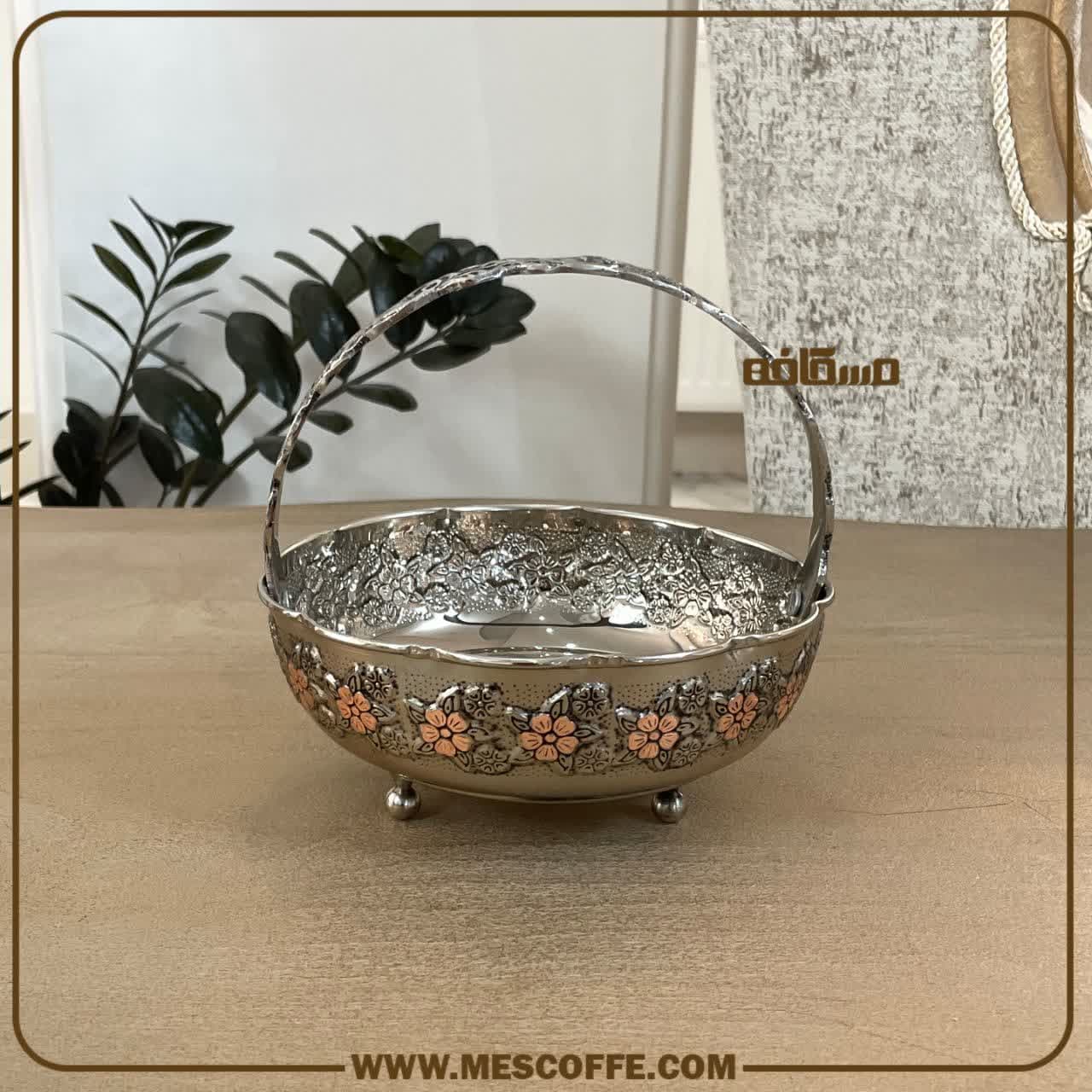 سبد مسی 3 پایه الماستراش(گل سرخ/کد1961) — تصویر ۳