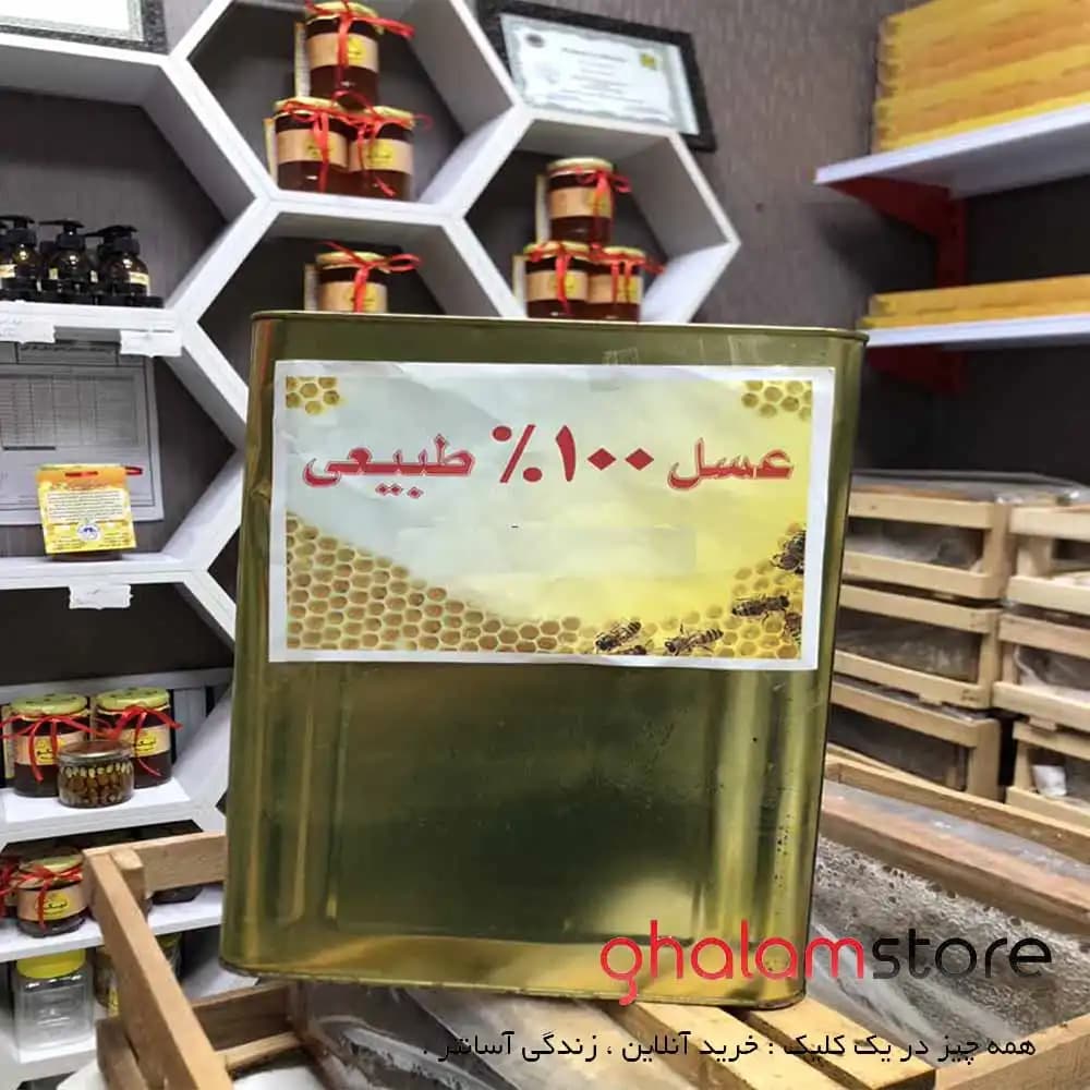 عسل طبیعی شهد خالص بسته بندی حلبی ۲۸ کیلویی