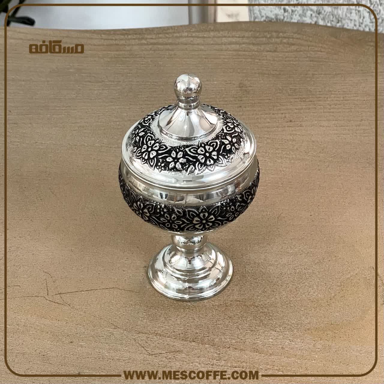 قندان مسی کروم پایه دار(1795) — تصویر ۲