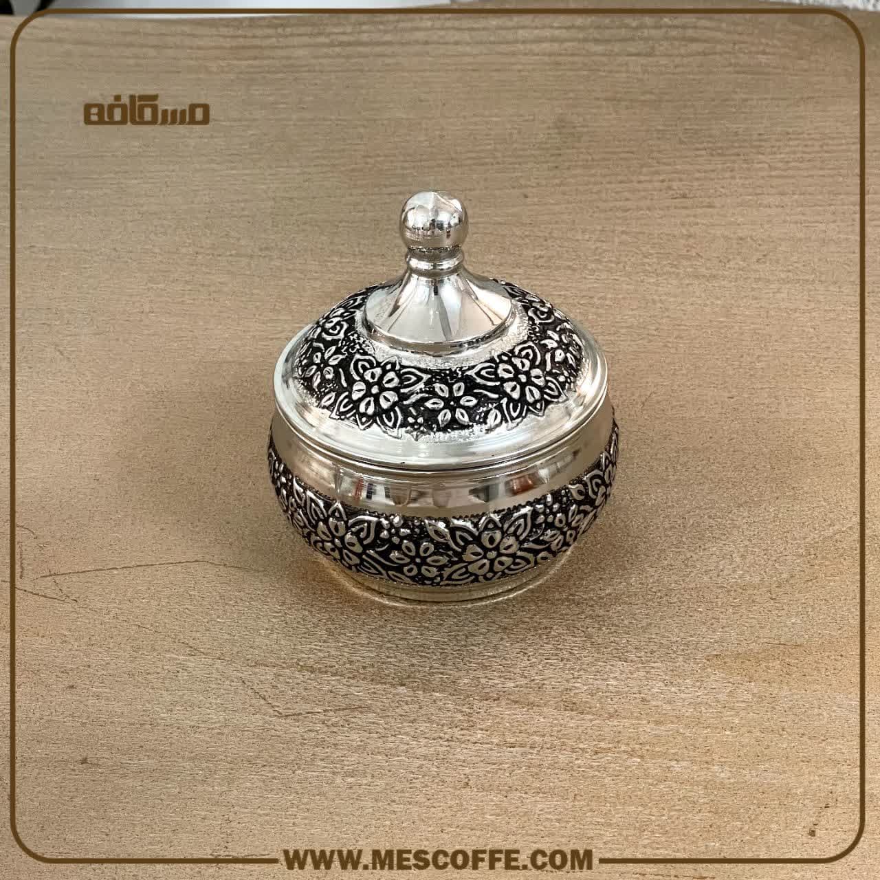 قندان مسی کروم گلبرگ(کد1793) — تصویر ۲