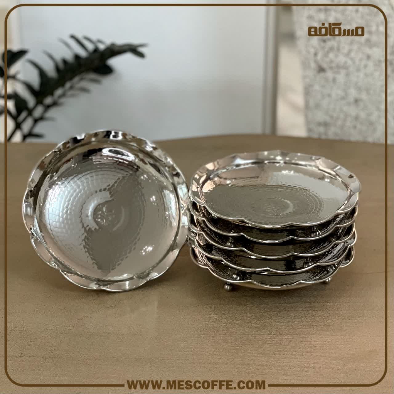 پیش دستی مسی کروم پایه دار(کد149)