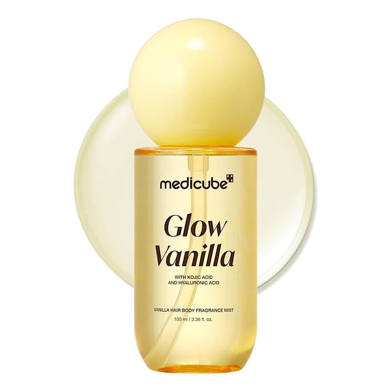میست خوشبوکننده، آبرسان و درخشان‌کننده مو و بدن وانیلی مدی کیوب | medicube Glow Vanilla Hair Body Fragrance Mist — تصویر ۶