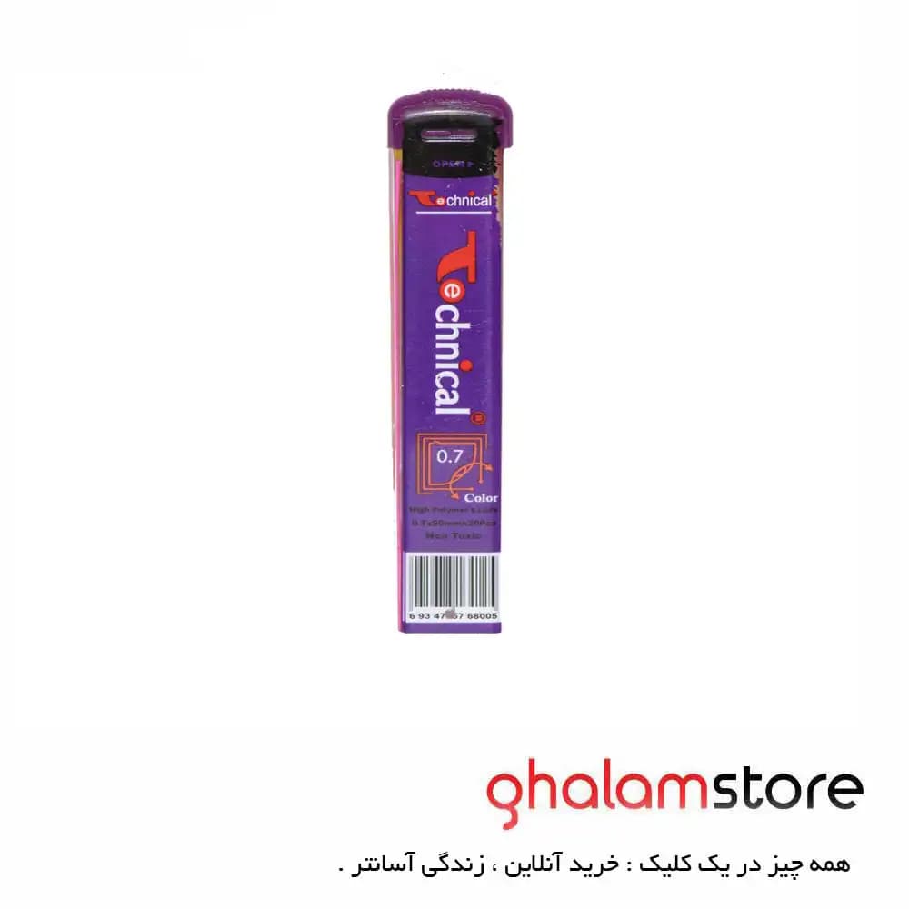 نوک مداد نوکی 0.7 میلی متری تکنیکال مدل رنگی 20 عددی — تصویر ۲