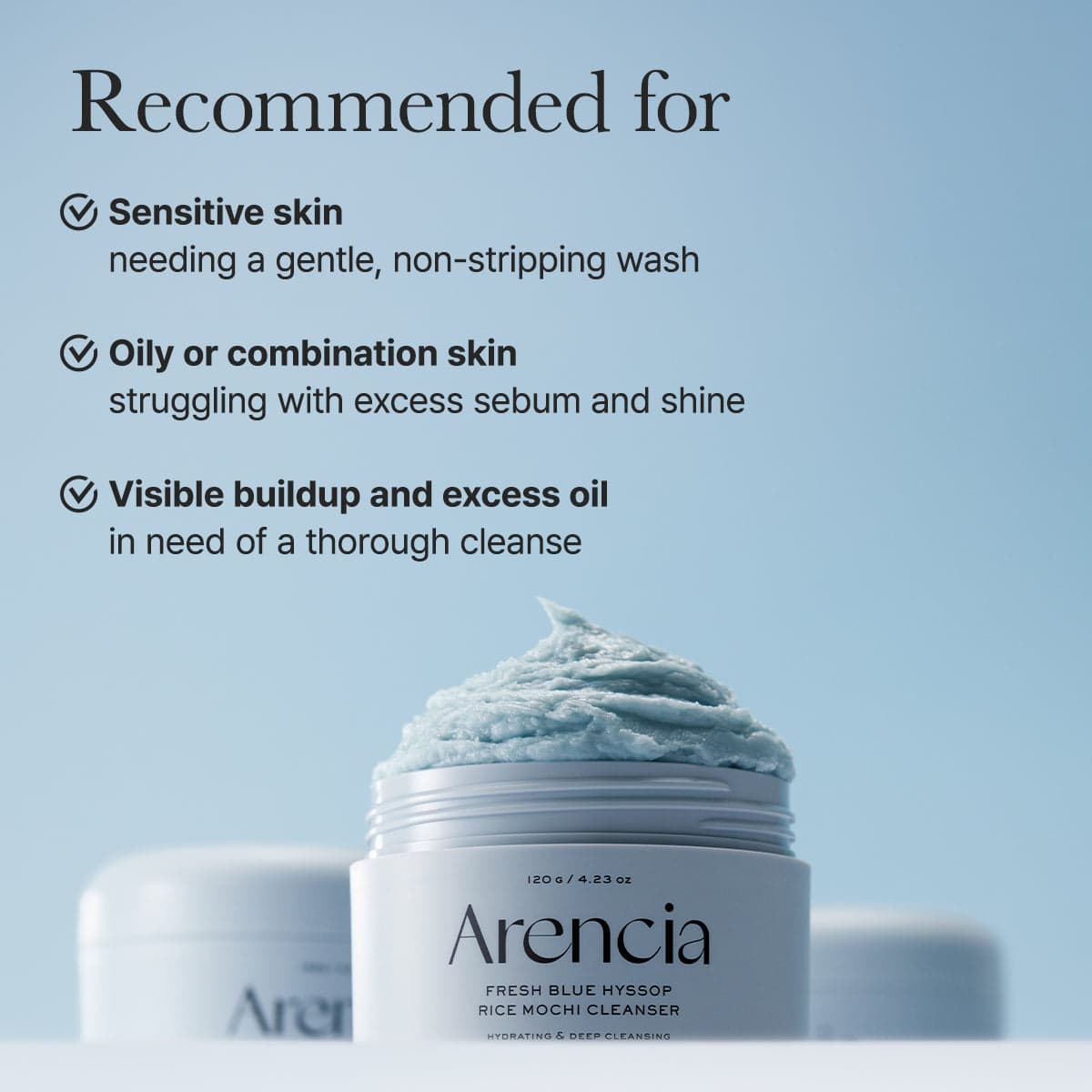 شوینده و ماسک پاکسازی منافذ آرنسیا مدل Arencia Fresh Royal Blue Hyssop Cleanser حجم 50 گرم — تصویر ۱۲