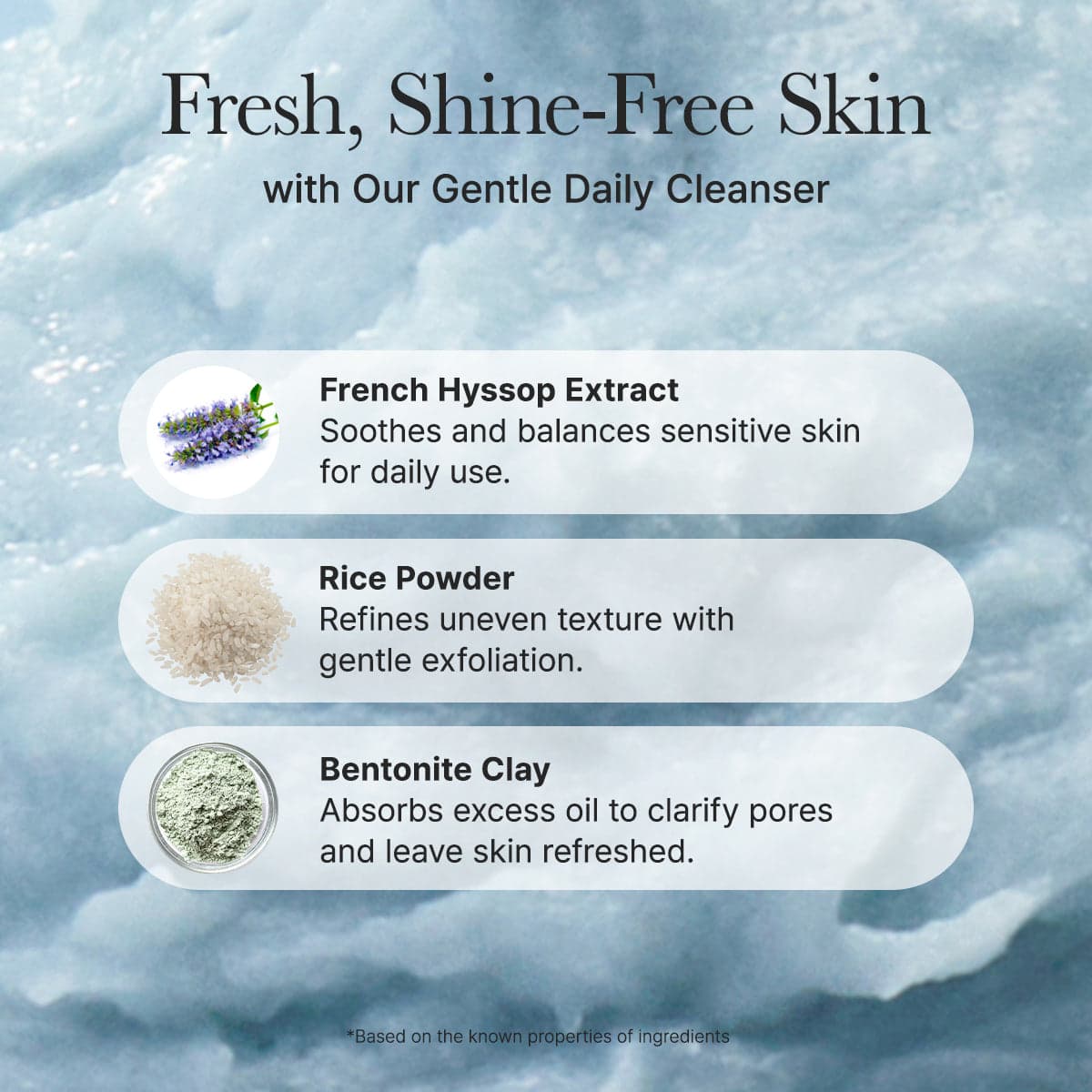 شوینده و ماسک پاکسازی منافذ آرنسیا مدل Arencia Fresh Royal Blue Hyssop Cleanser حجم 50 گرم — تصویر ۶