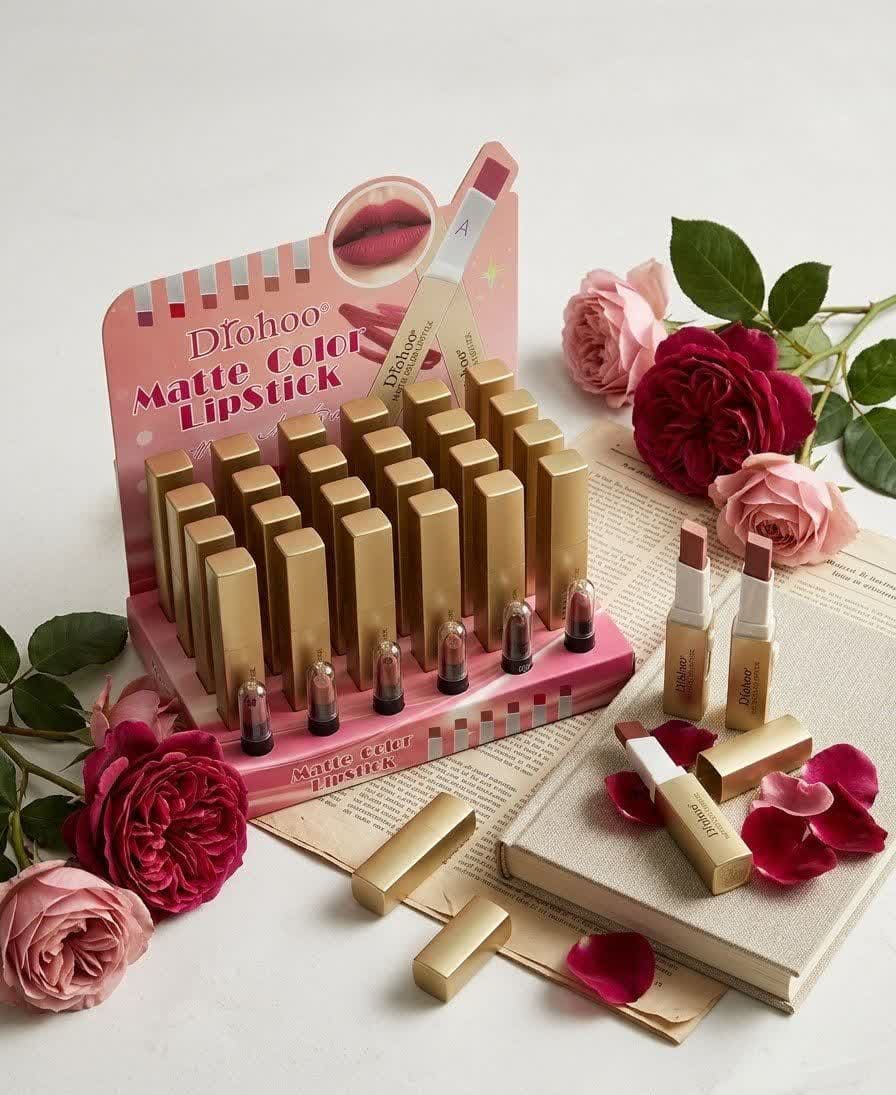 رژ لب خشابی جامد دروهو DROHOO MATTE COLOR LIPSTICK اورجینال وارداتی