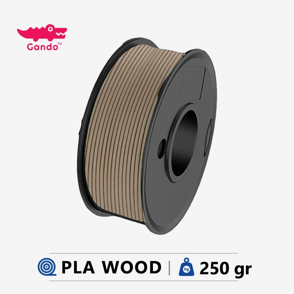 فیلامنت PLA چوب پرینتر سه بعدی قطر ۱٫۷۵ وزن ۲۵۰ گرمی برند گاندو (چوب آلبالو)
