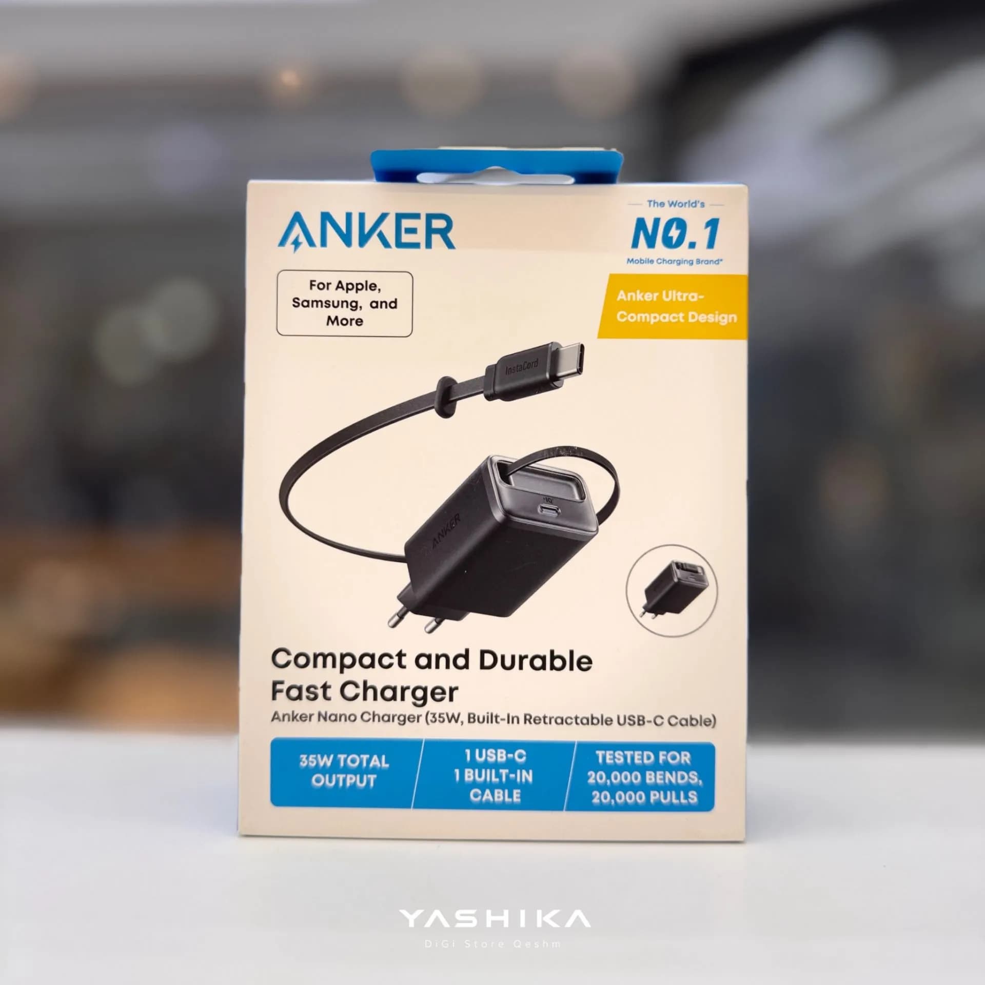 شارژر دیواری انکر به همراه کابل USB-C داخلی جمع‌شونده مدل (A2658G11) Anker Nano Charger USB-C Cable — تصویر ۸