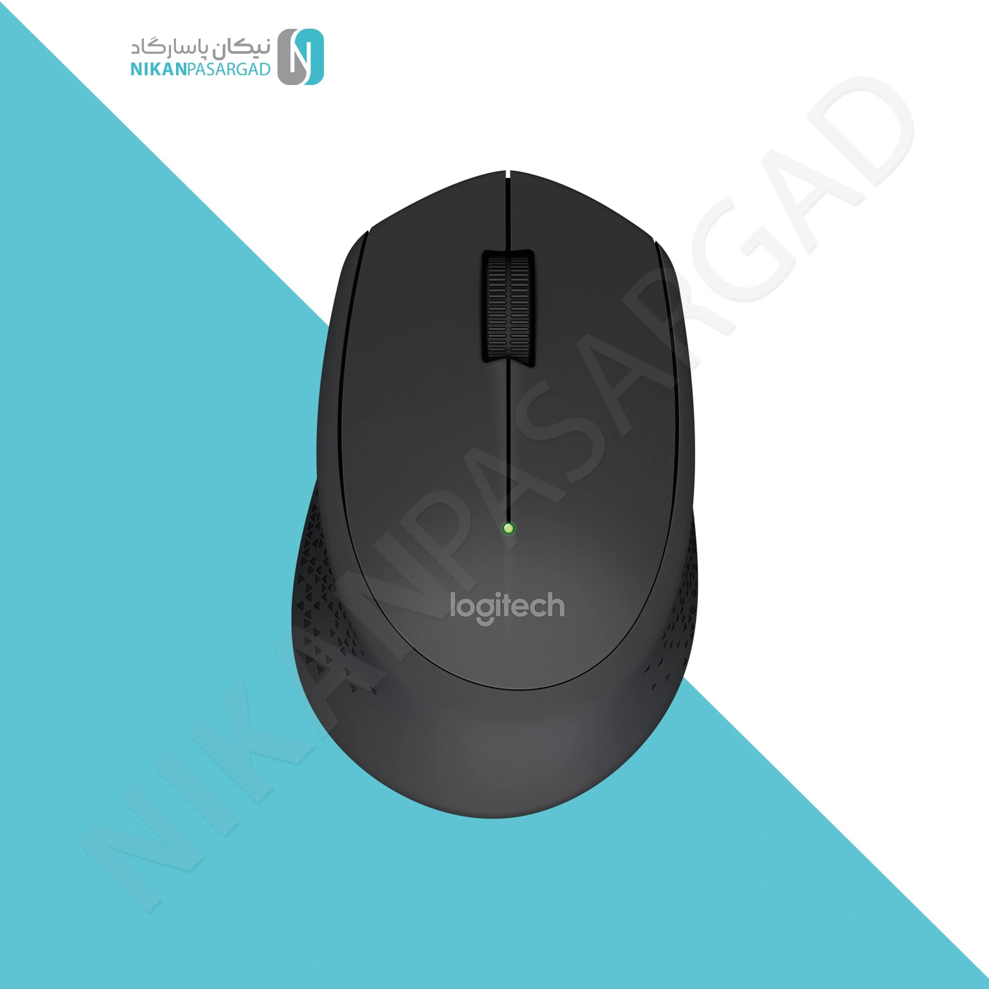 ماوس بی‌سیم لاجیتک مدل M280 Comfort PLUS با حسگر لیزری، دارای 3 کلید، طراحی ارگونومیک، رابط USB، باتری آلکالاین قلمی، دقت 1000 DPI