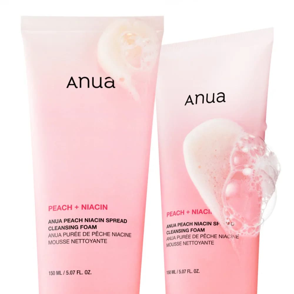 فوم شستشوی هلو و نیاسین آنوا ( Peach niacin spread cleansing foam Anua) — تصویر ۴