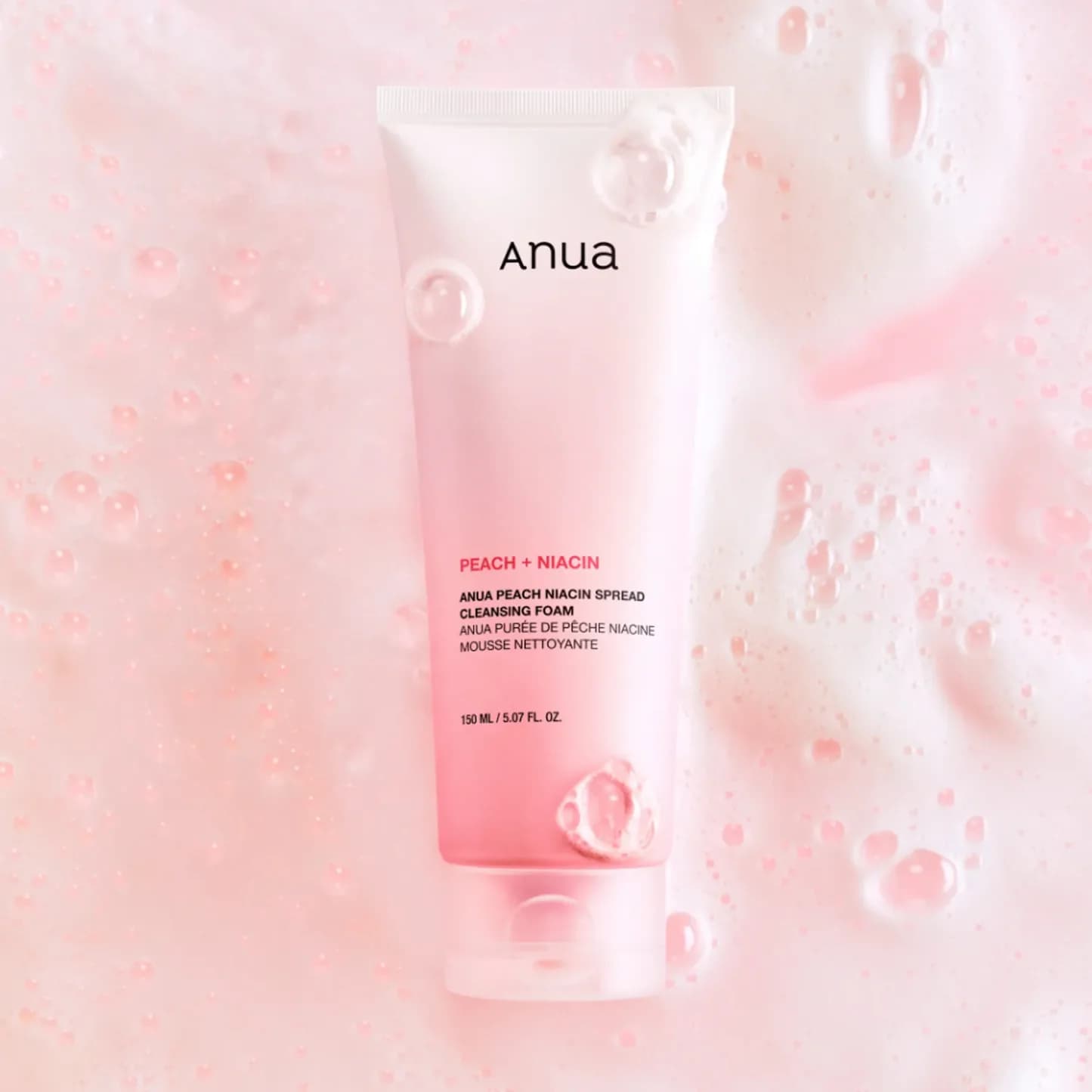 فوم شستشوی هلو و نیاسین آنوا ( Peach niacin spread cleansing foam Anua) — تصویر ۵