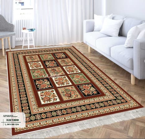 گلیم طرح ارکیده کد3221009 مینا — تصویر ۲