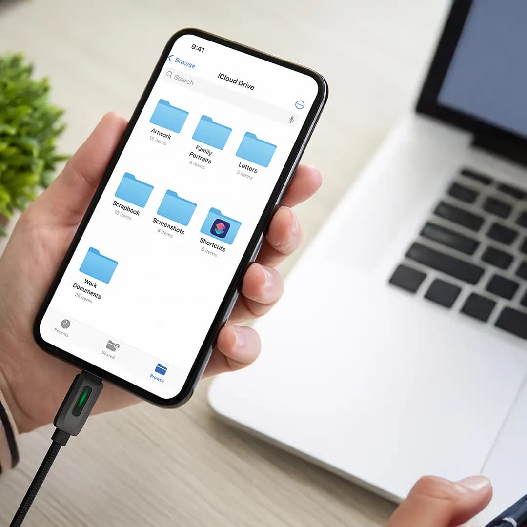 کابل 60 واتی بافته شده USB-C به USB-C پاورولوژی(PCABXGH123BK)Powerology 60W Braided USB-C to USB-C Cable – Black — تصویر ۴