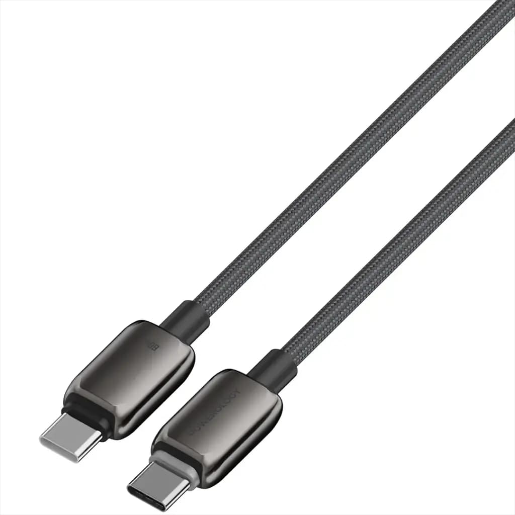 کابل USB-C به USB-C سری زینکو 60 وات پاورولوژی(PWDC60DGY)Powerology Zinco Series USB-C to USB-C – Dark Gray — تصویر ۶