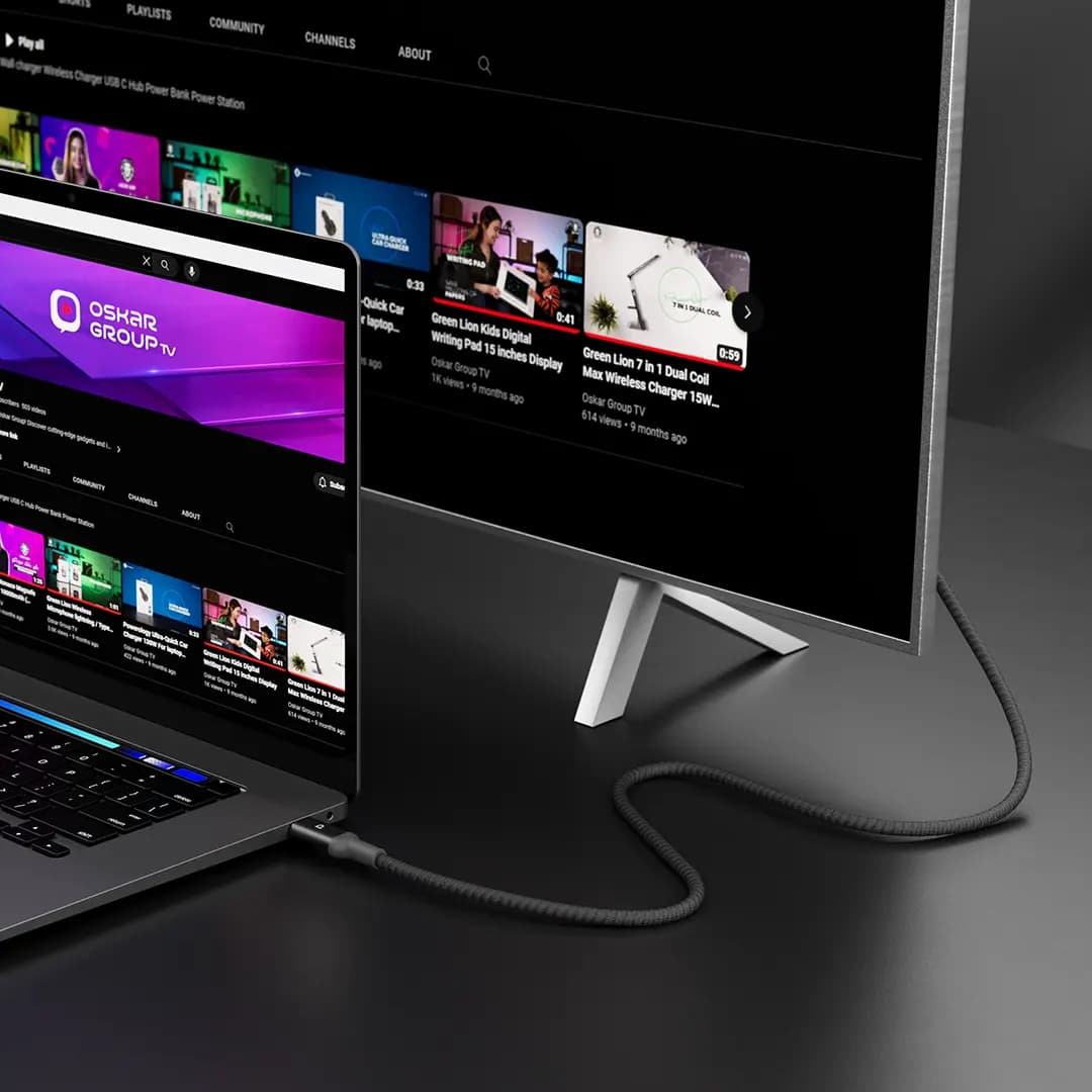 کابل تبدیل USB-C به HDMI مدل PowerSync Flex 4K پاورولوژی(PCAB028GY)Powerology Power Sync Flex 4K USB-C to HDMI 2m Cable – Gray — تصویر ۷