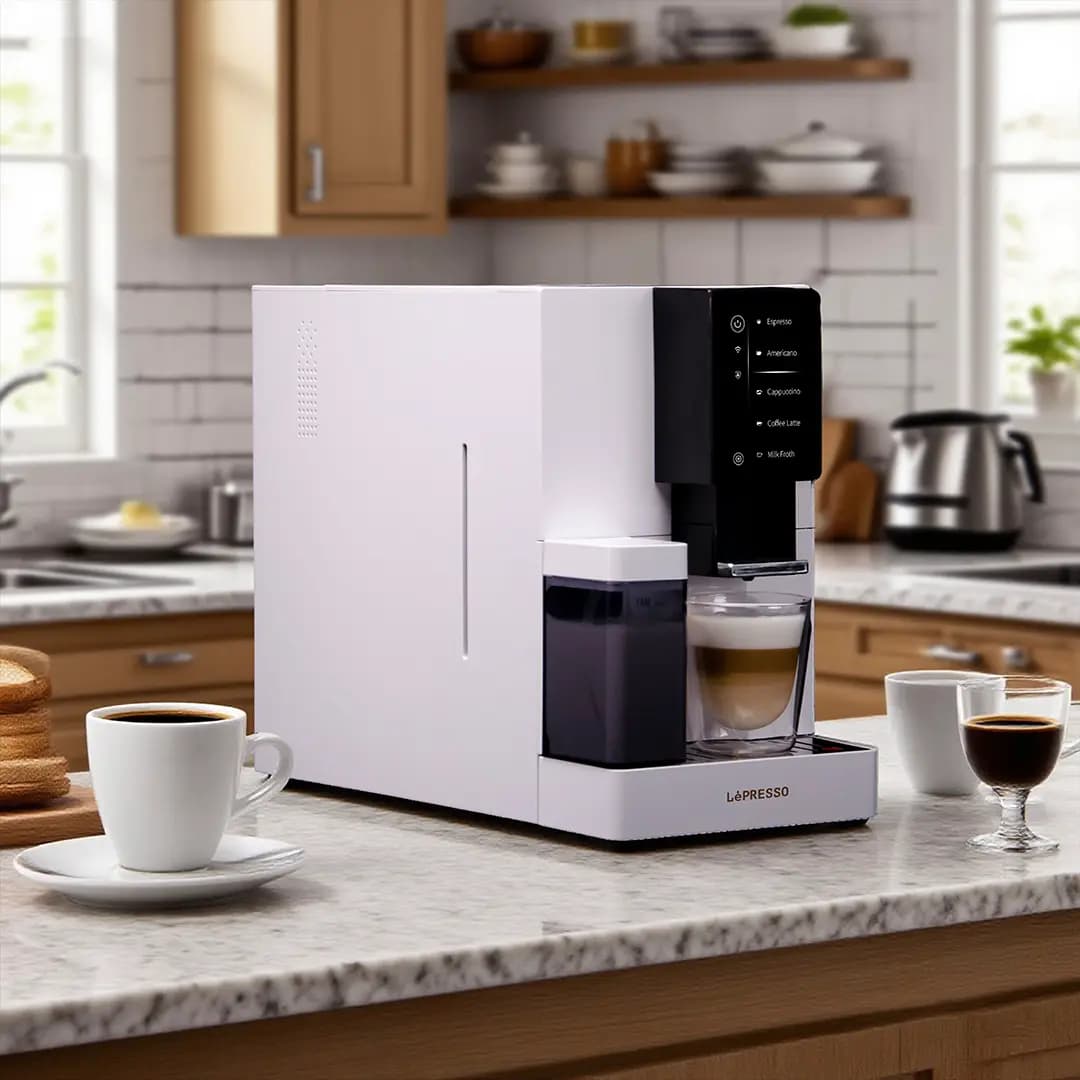 دستگاه قهوه ساز اتوماتیک Brevissimo با اپلیکیشن موبایل لپرسو(LPCFFBAC0046)LePresso Brevissimo Automatic Coffee Machine with Mobile App — تصویر ۱۰