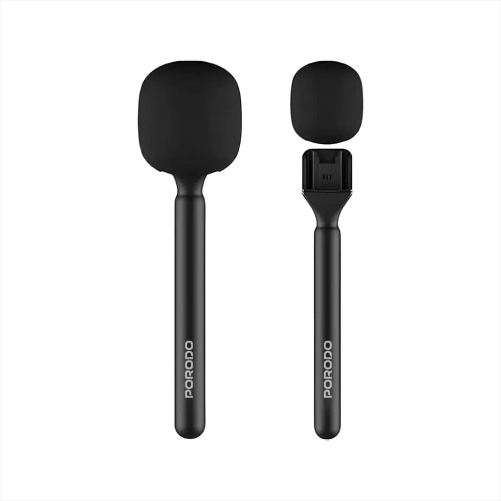 میکرفون دو کاره یقه ای و دستی پرودو(PD-LFST133)Porodo Two-Device Connect Handheld Lavalier Microphone – Black — تصویر ۸