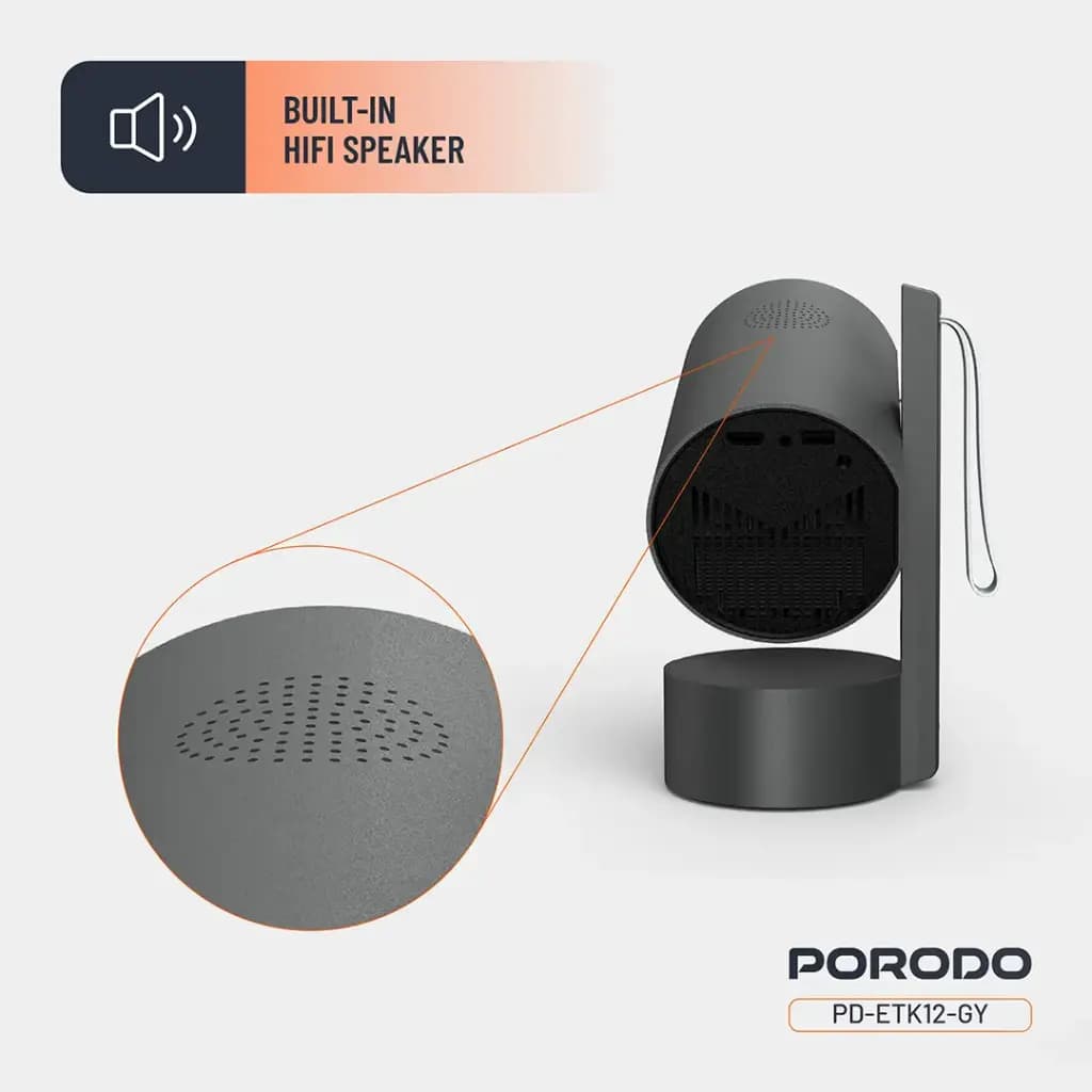 پروژکتور هوشمند Full HD پرودو(PDETK12GY)Porodo Full HD Smart Projector – Gray — تصویر ۷