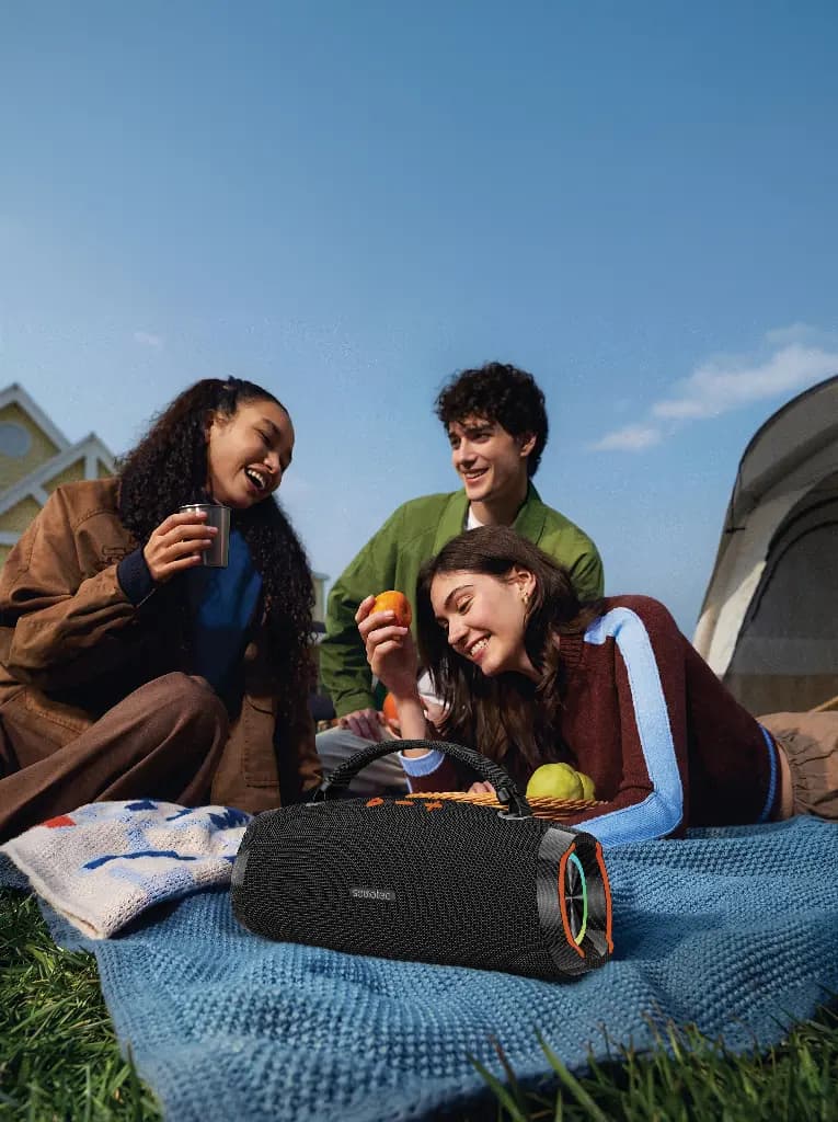 اسپیکر شارژی قابل حمل 100 وات Nancy پرودو(PDSTF7BK)Porodo Soundtec Nancy Portable Stereo Speaker TWS Pairing – Black — تصویر ۴
