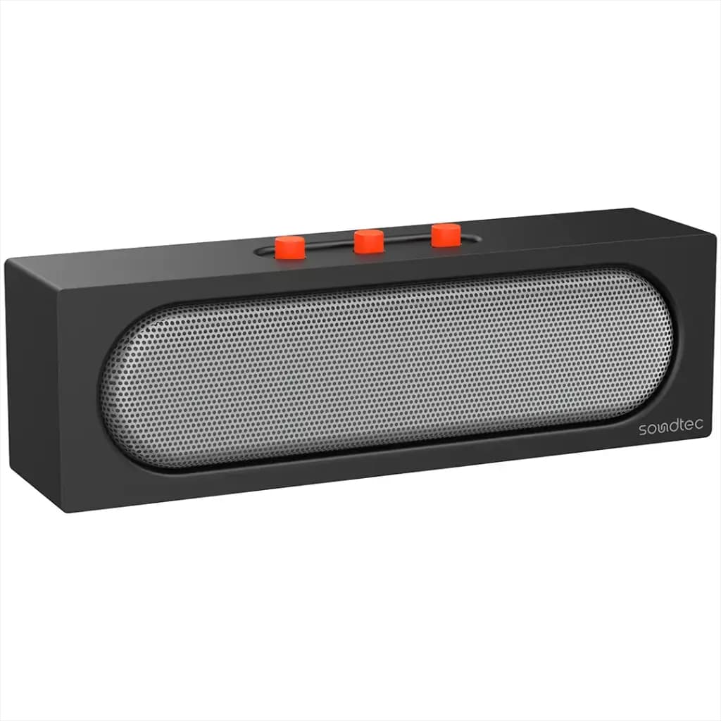اسپیکر شارژی قابل حمل VibeBar پرودو(PDWBT512BK)Porodo Soundtec Vibe Bar Portable Stereo Speaker – Black